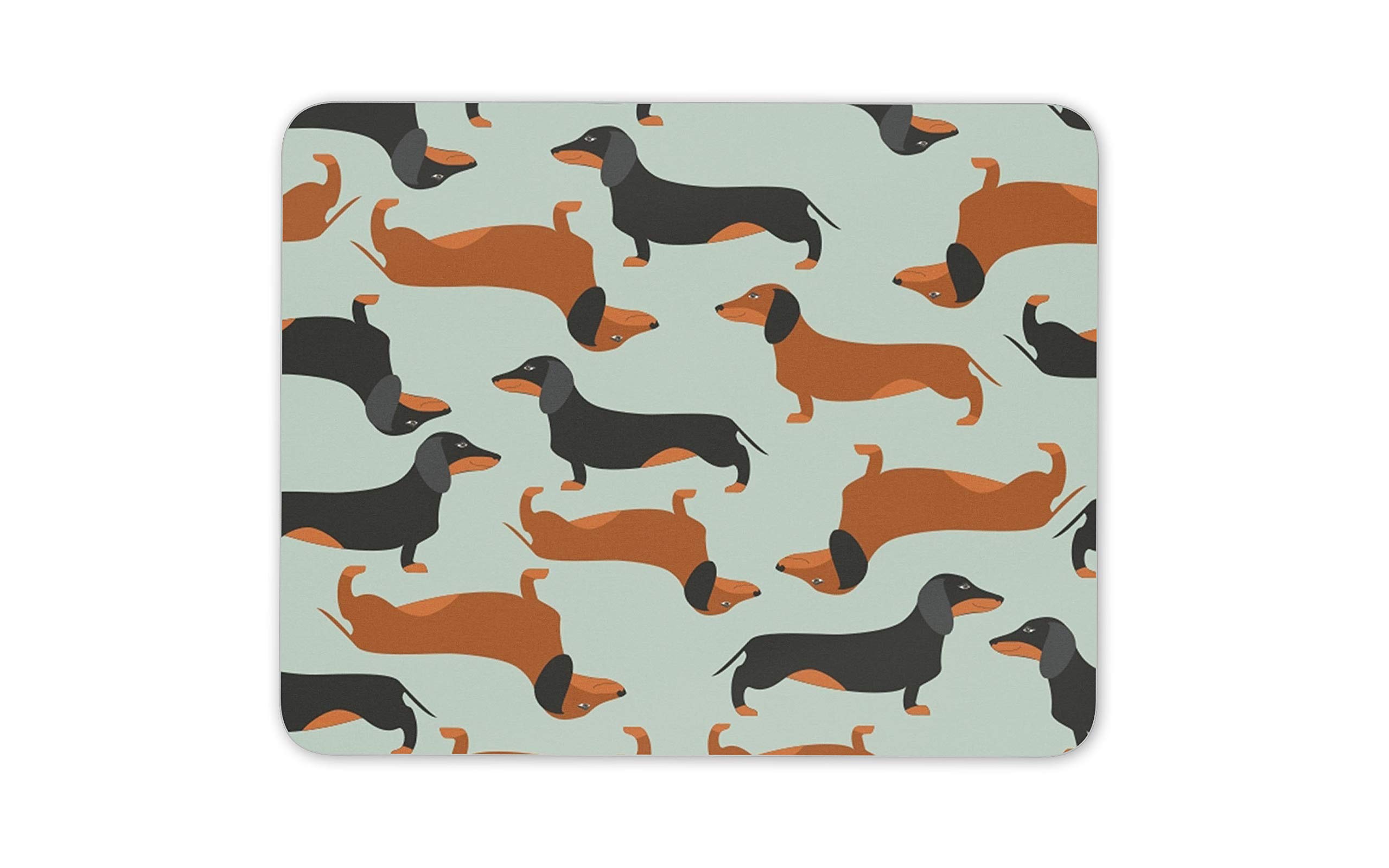 Dachshund Cute Dog Pattern Mouse Mat Pad - Animal Lover Computer #14369
