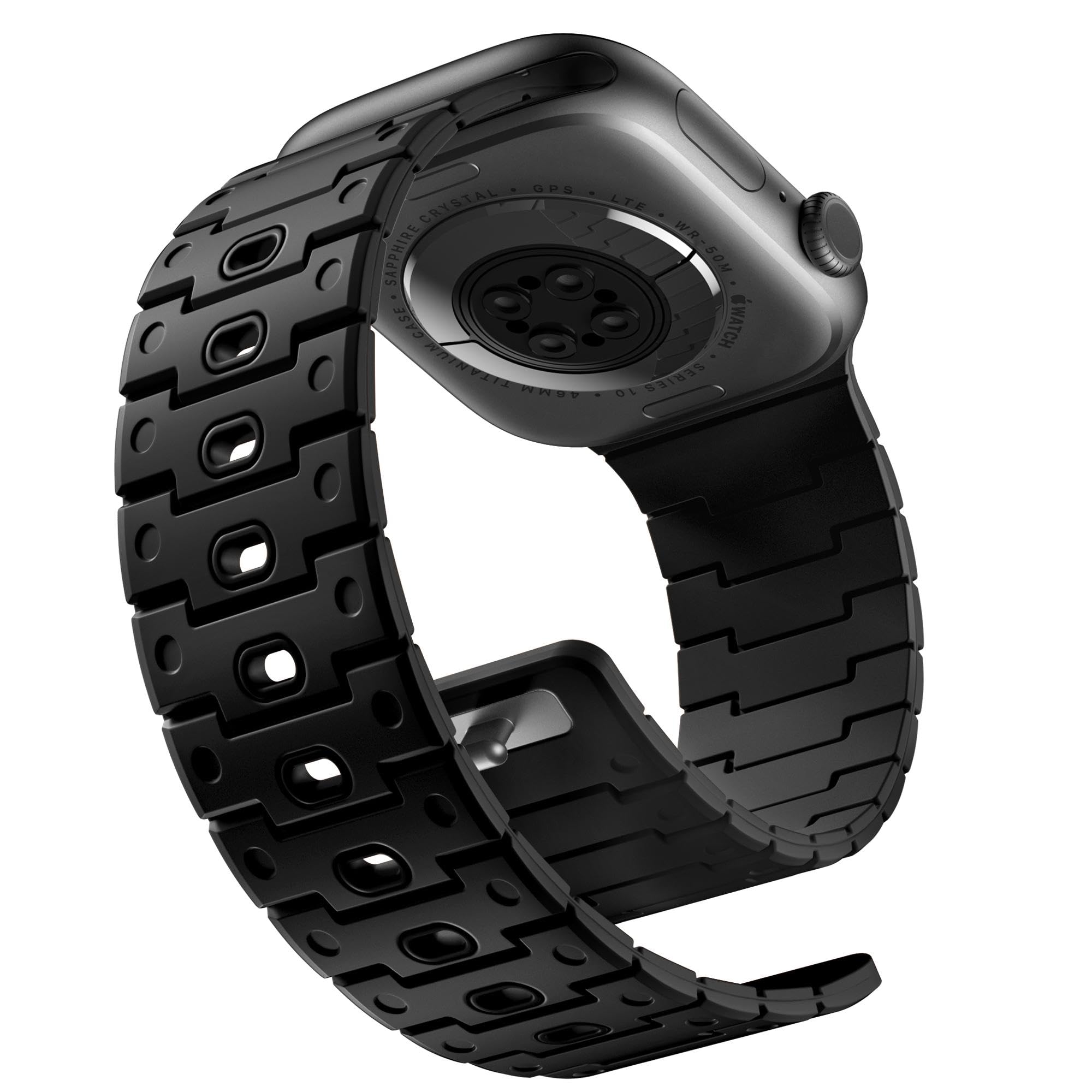 Bandletic Magnetic Straps Compatible with Apple Watch Ultra 3/2 49mm - Series 11/10 46mm, Series 9/8/7 45mm, Soft Silicone Sport Strap for iWatch Strap Series SE3/SE2/SE/6/5/4 44mm, Series 3/2/1 42mm