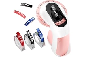 ZODZI Embossing Label Maker Machine with Tapes,Vintage Embossed Label Maker,Retro Label Makers,Old School Manual Embosser with 3 Rolls 3D Embossing Tapes for Home/Office/Scrapbook Supplies/Junk Journal Kits