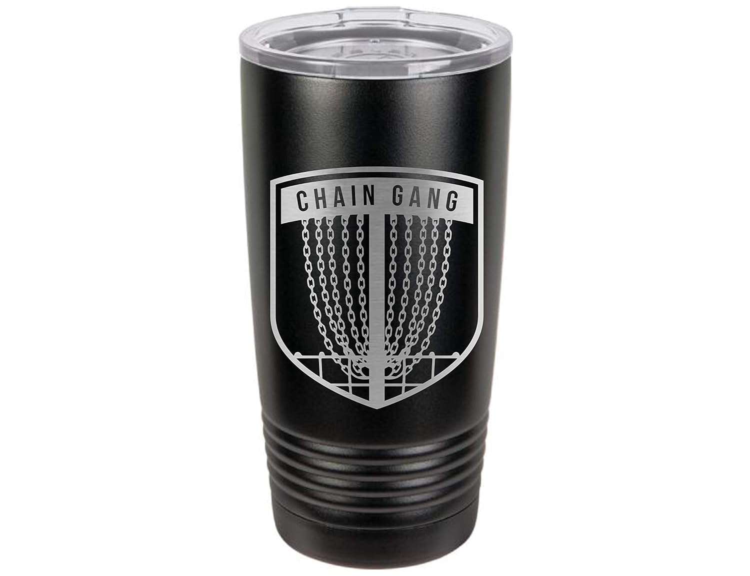 Chain Gang, Disc Golf Tumbler, Laser engraved 20 oz