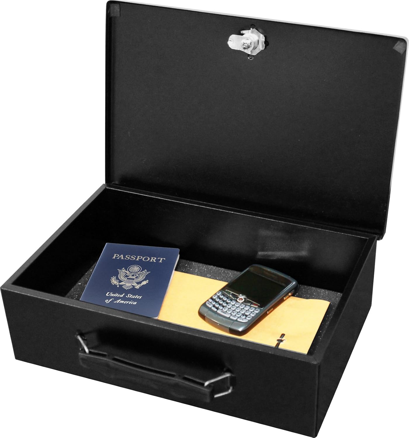 Honeywell Safes & Door Locks - 6104 Fire Resistant Steel Security Safe Box with Key Lock, 0.17-Cubic Feet, Black - Security Lock Boxes - 