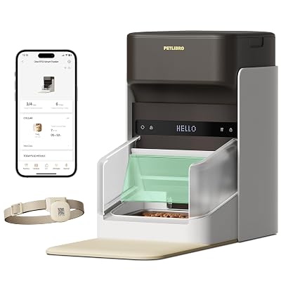 PETLIBRO RFID Automatic Cat Feeder, Collar Tag-Activated Personalized Meals, 5G&2.4G Wi-Fi Programmable Cat Food Dispenser with Cats Recognition & Diet Tracking for Multi-Pet Homes and Different Diets