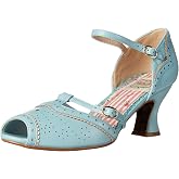 Bettie Page Women's Bp250-gracie Heeled Sandal, Mint, 6