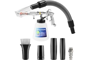 GOCCIDA Car Cleaning Kit Multi-Purpose Cleaning Gun Detachable Sprinkler Head for Car Interior Plush Toy Blanket Cleaning Works with Air Compressor