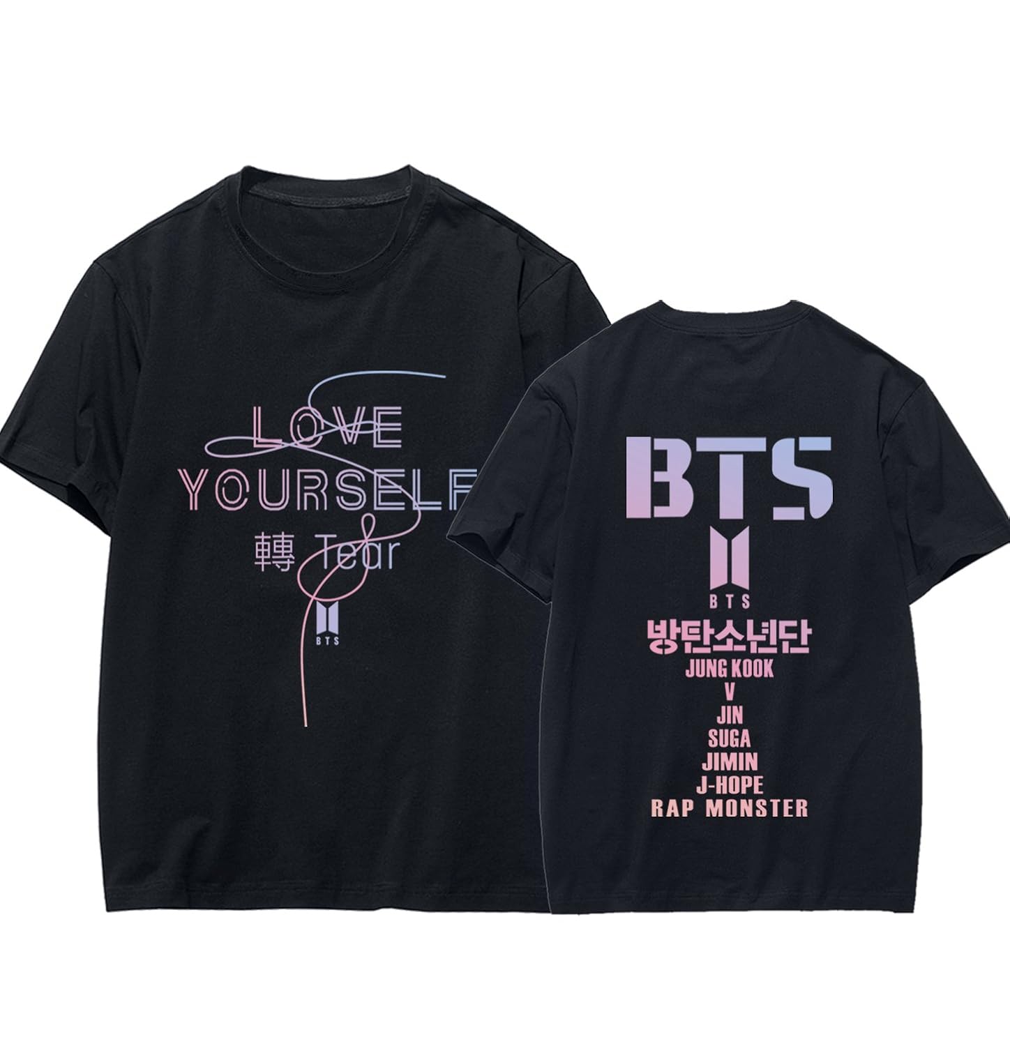 BTS Suga Kpop Tshirt Tear Yourself Jimin Jung Kook Shirt  Merchandise Dolpind Love