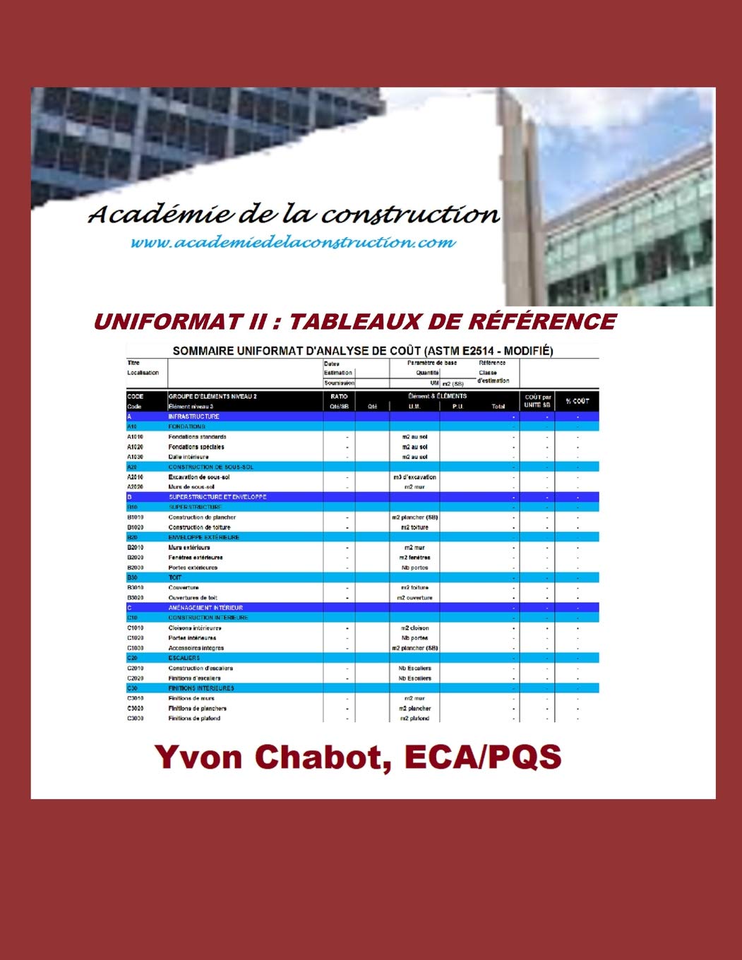 Uniformat Ii Tableau De Reference French Edition Chabot Yvon 9781517011079 Amazon Com Books