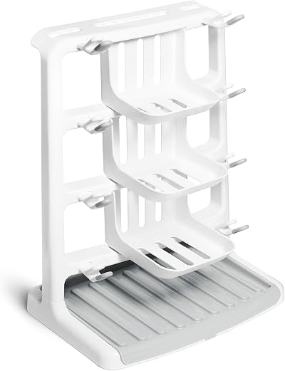 Munchkin Space Saving Tidy Dry Rack White Dishwasher Safe