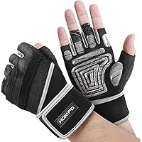 GUANTI PALESTRA SUJAYU PROFESSIONALI - Antiscivolo E Traspiranti Per Uomo E Donna, 4 Taglie S-M-L-XL, Grigio
