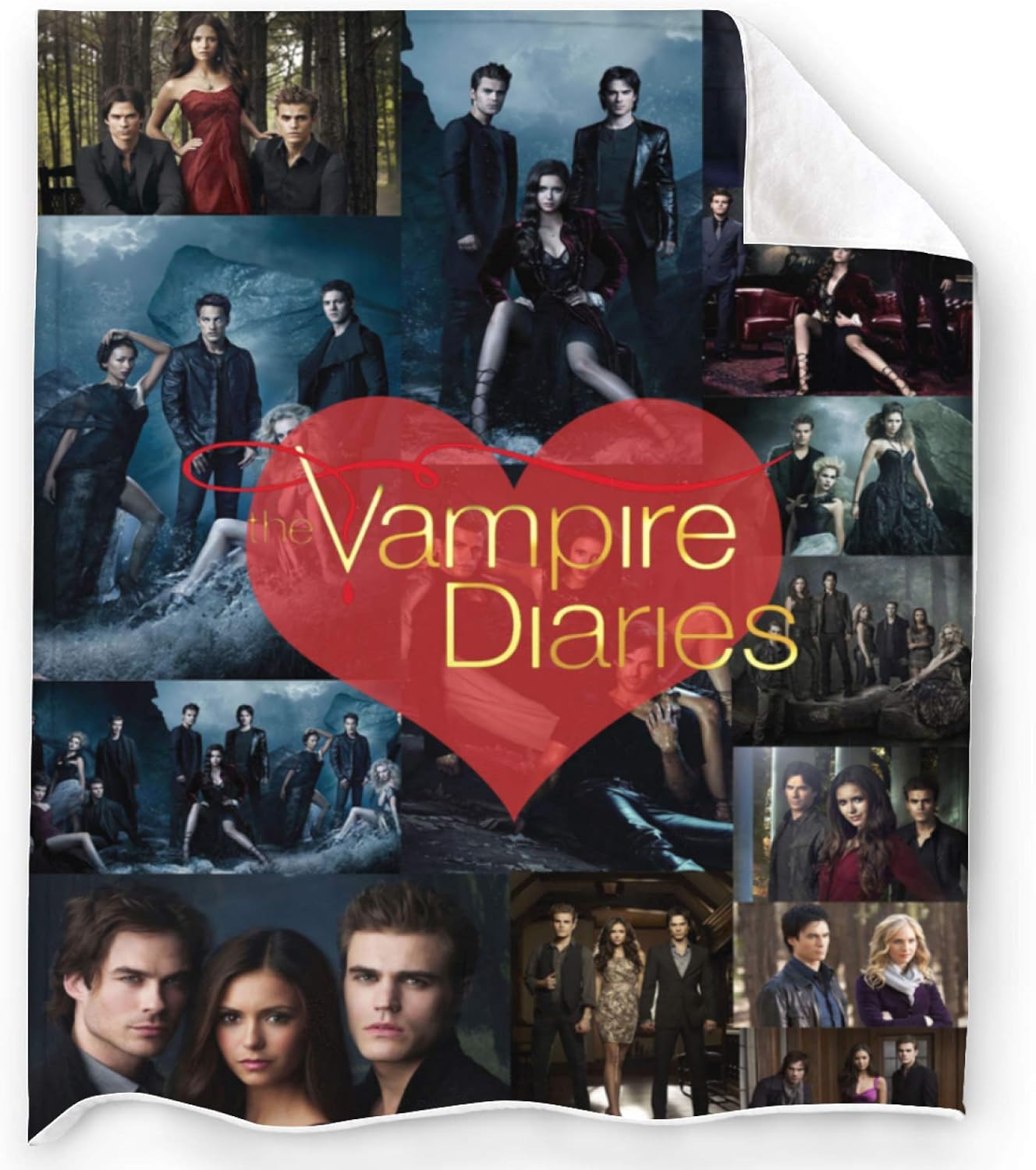Amazon Com The Vampire Diaries Throw Blanket Damon And Stefan Salvatore Flannel Blankets For Bedding Sofa Living Room Throws Home Decoration All Season 40x50 Inch Kitchen Dining