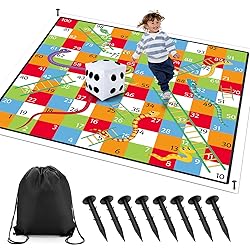 Realspring 9.8 ft Giant Snakes and Ladders Game