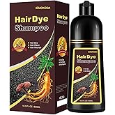 NCEPROHR Chestnut Brown Hair Dye Shampoo, Instant Hair Color Shampoo for Women Men, Long Lasting Brown Hair Dye, Champu Para Canas,16.90 Fl Oz Works in Minutes