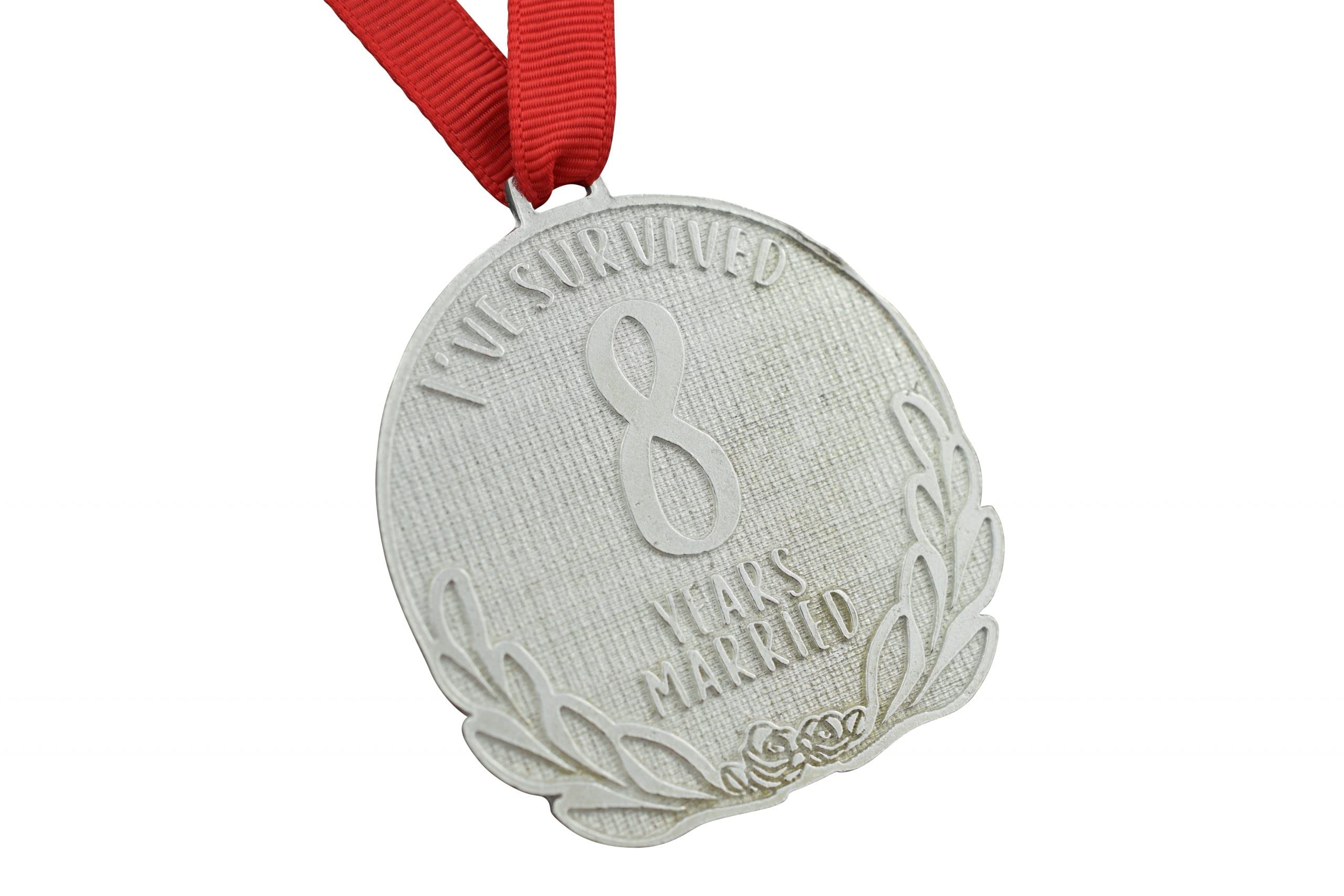 Pirantin 8th Anniversary Medal – I’ve Survived 8 Year Married Medal