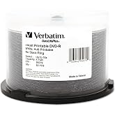 Verbatim DataLifePlus DVD-R 4.7GB 16X Hub Printable Discs, 50 Pack | 4.7GB 16x DVD-R with MetalAzo technology and inkjet printable surface for storage, backup and distribution