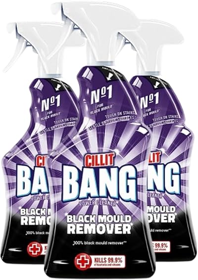 Cillit Bang Black Mould Remover Spray 750ml Pack of 3 - Mould & Mildew