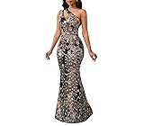 Cololura Women Sequin Elegant Sexy One Shoulder