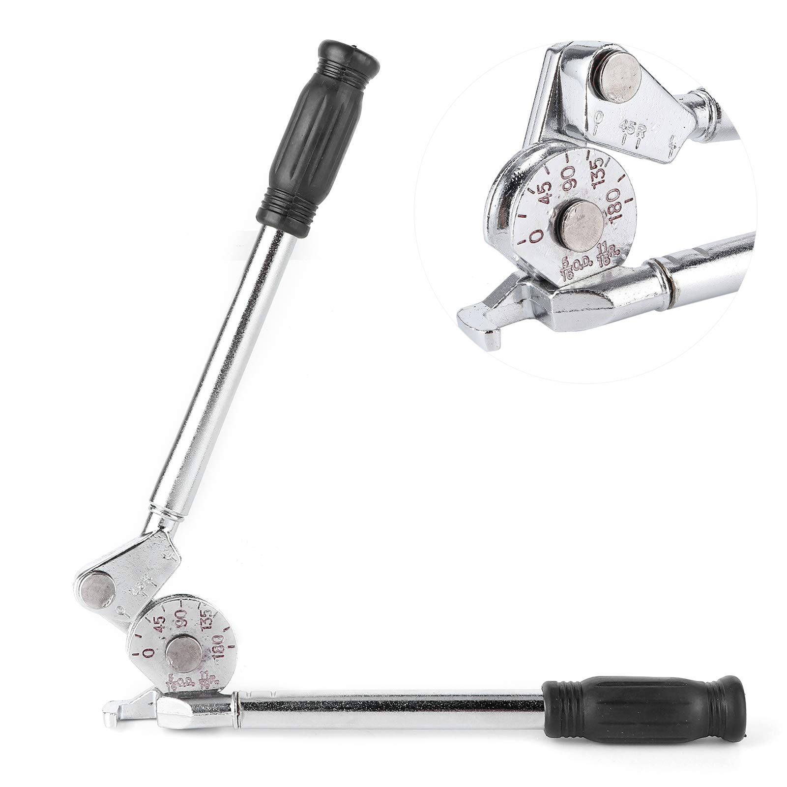 Pipe Tube Bender, 0-180 Degree Manual Tube Bender, Manual Tubing Bender for Bending 5/16" 8mm Copper, Aluminum and Thin Steel Pipes