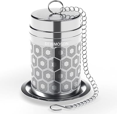 Reinmoson 304 Stainless Steel Tea Strainer 1.5" x 2.2" Extra Fine Mesh