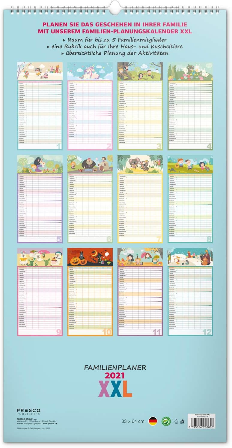 Familienplaner 2021 Xxl Familienkalender 5 Spalten Kalender Planer Wandkalender Fur Familie Planungskalender Amazon De Burobedarf Schreibwaren