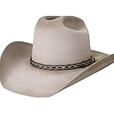 Paint Western Horsehair Hat Band – Adjustable Cowboy Hat Accessory with Single Tassel – Brown Pattern Braided Horse Hair Band for Felt & Straw Hats