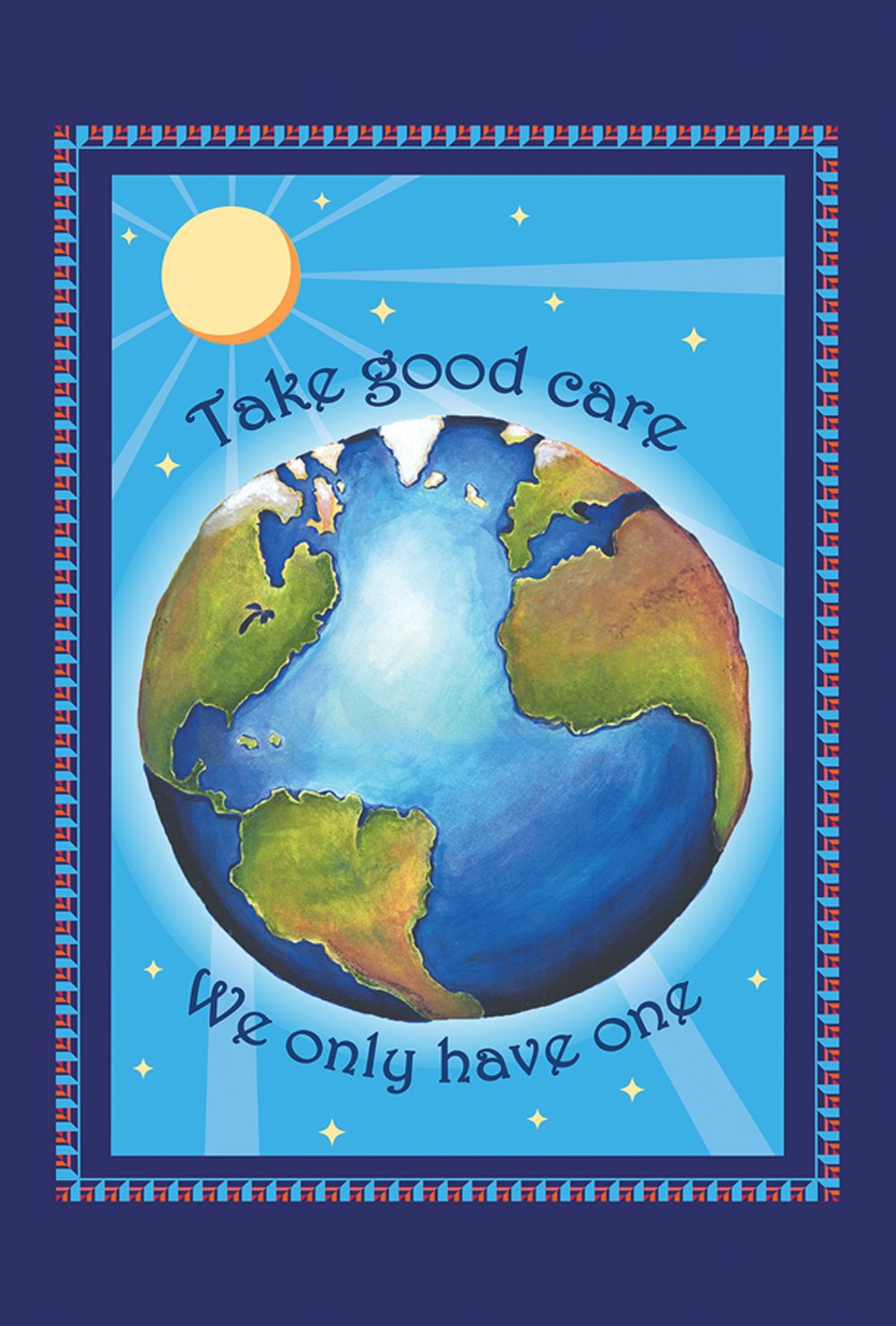 Toland Home Garden 109836 Protect Earth 28 x 40 Inch Decorative, House Flag (28" x 40"), Blue