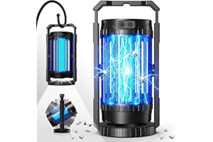 Evolpol Bug Zapper Outdoor & Indoor, 4200V Electric Mosquito Zapper, 4 in 1 Fly Trap with 5000mAh Battery & LED, Portable & Rechargeable Mosquito Killer for Outdoor Patio, Camping