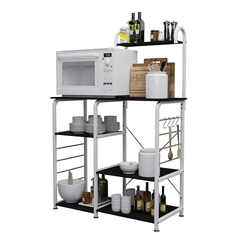 Dlandhome Microwave Cart Stand 90cm Kitchen Utility Storage 3 Tier