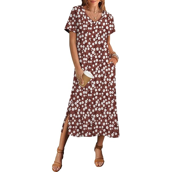 Vestido Largo Mujer Vestido Largo Bohemio Con Estampado Floral