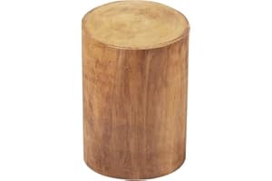 TORMAYS HOME Tree Stump Stool-15.5" End Side Table Decorative Garden Stool Nightstands for Bedroom Wooden Plant Stand Mushroom Stool