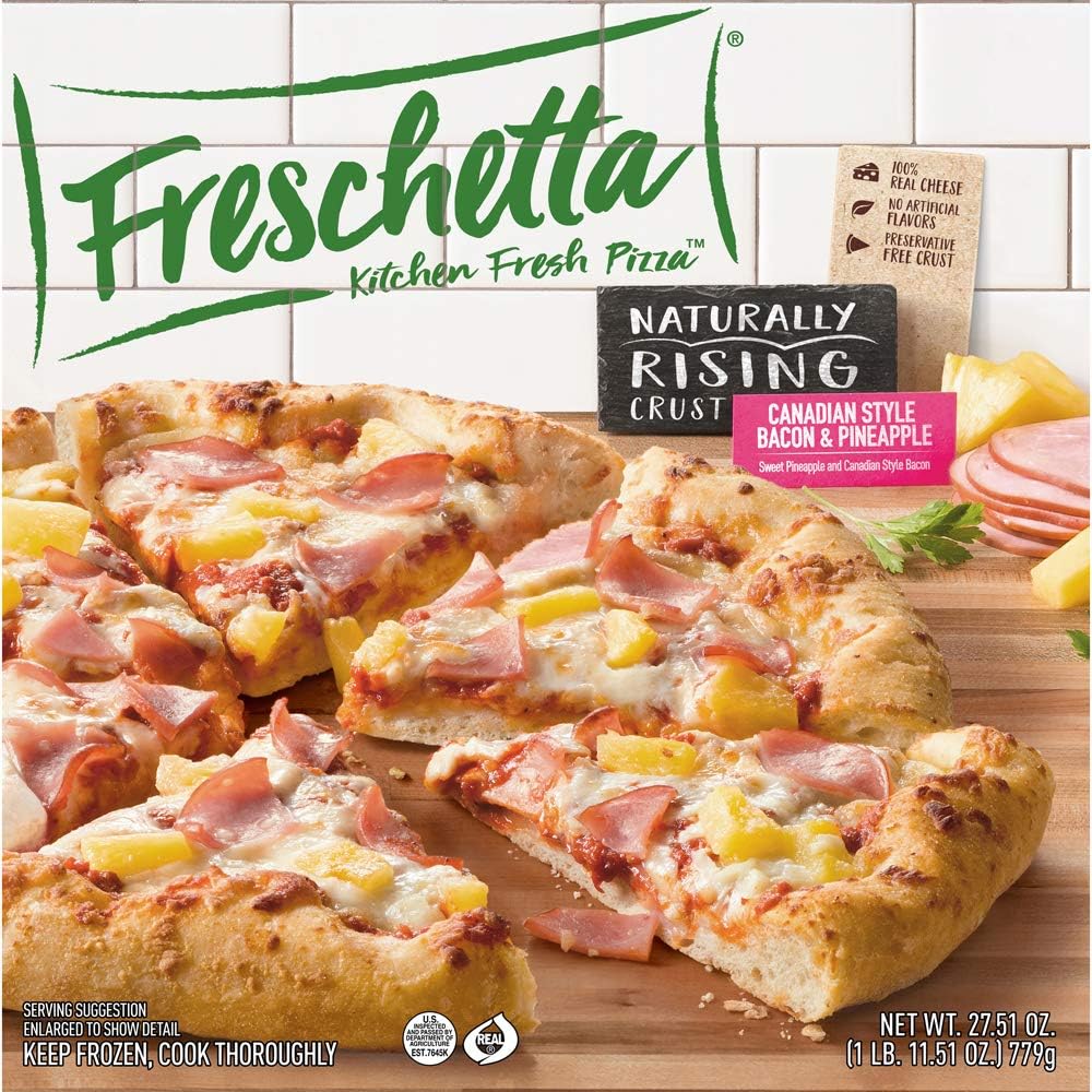 Freschetta, Canadian Bacon & Pineapple Naturally Rising Crust Pizza 27.51 oz ( Frozen)