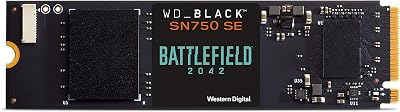 WD Black SN750 SE NVMe SSD 500GB 1TB PCIe Gen4 w/ Battlefield 2042 PC Game Code