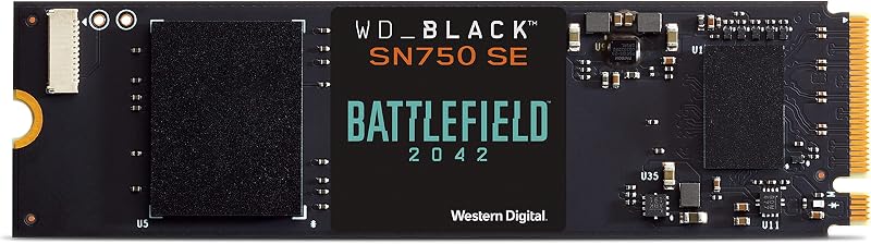 WD Black SN750 SE NVMe SSD 500GB 1TB PCIe Gen4 w/ Battlefield 2042 PC Game Code