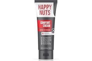 Happy Nuts Comfort Cream Deodorant For Men: Anti-Chafing Sweat Defense, Odor Control, Aluminum-Free Mens Deodorant & Hygiene 