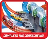 Hot Wheels Track Set and Toy Car Large-Scale Motorized Track with 3 Corkscrew view 4
