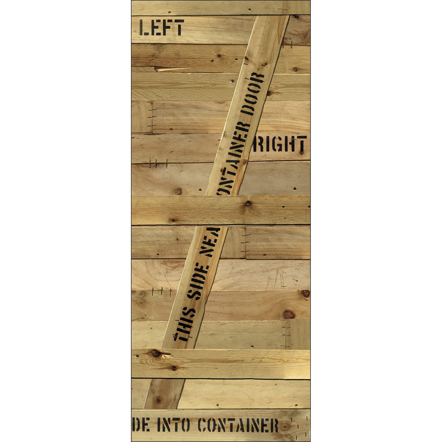 PLAGE Wall Decoration, Polyvinyl, Brown, 83 x 0,1 x 204 cm