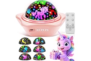 ONE FIRE Unicorn Toys【6 Slides+96 Projections】, Unicorn Night Light Projector & Little Mermaid Toys for Girls 4-6,Princess Night Light Projector,Academy Toys,Juguetes para Niñas,Cool Gifts for 2 Year Old Girls