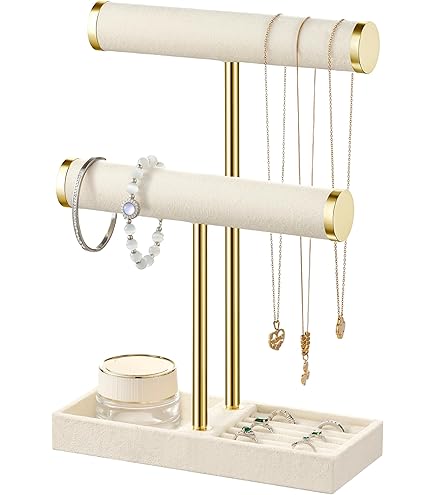Umbra Trigem sieradenstandaard, Wit/messing