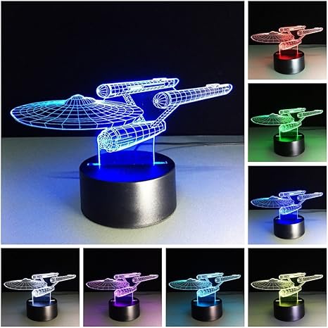 Amazon Com Sta Trek 3d Lamp Table Night Light 3d Optical Illusion