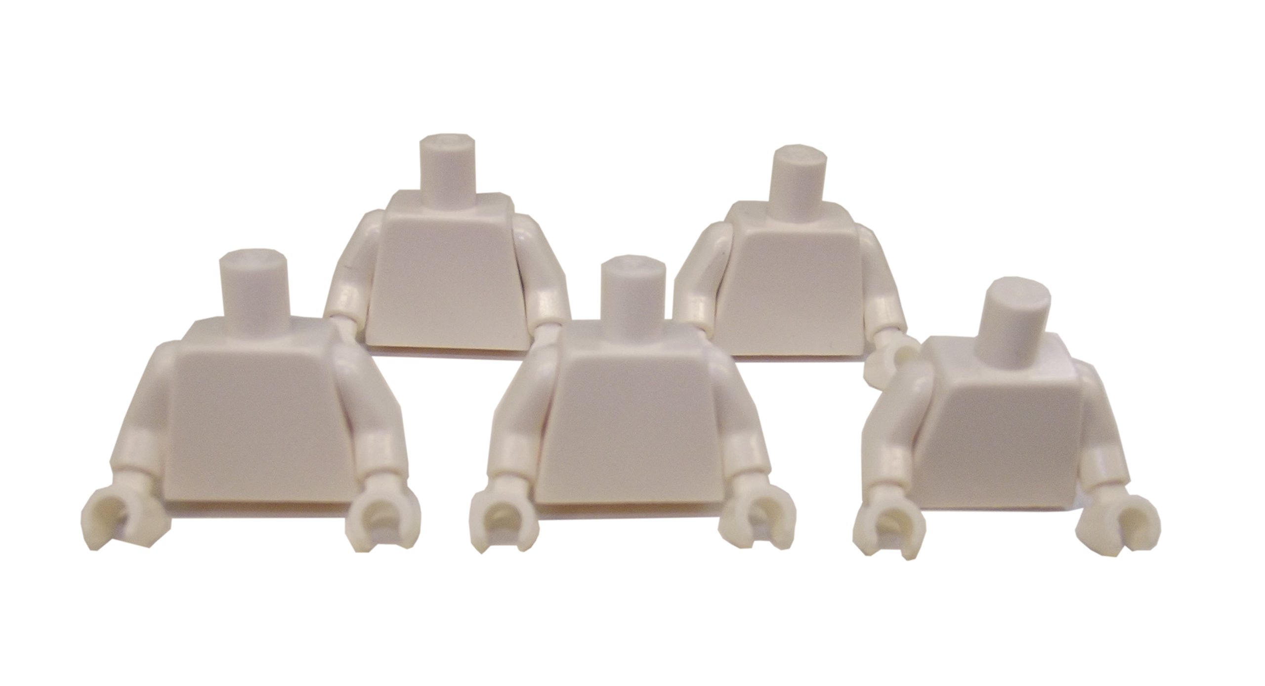 LEGO 5x Minifigure Torso Plain White