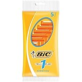 Bic Men Classic Sensitive Disposable Razors, 5 Count (Pack of 1)