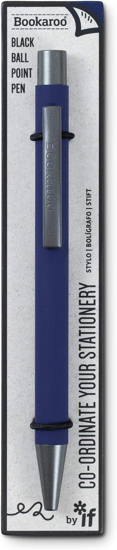 IF Bookaroo Pen soft touch navy with black ink brand new