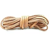 Gaucho Goods (72)" Flat Leather Laces Braided Cord (3mm) - Tan
