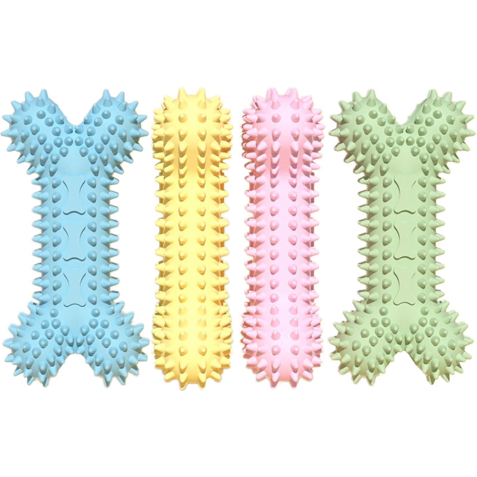 JYTDBCS Puppy Teething Toy Dog Teething Dental Chew Bone Gentle Rubber With Nubs And Ridge Extreme Lightweight Reusable Puppy Chew Toy For Cleaning Teeth Outdoor Pet Supplies