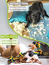 Decyam Dog Rope Toys Large Medium 2 Pack 100% Cotton Heavy Duty XL view 6