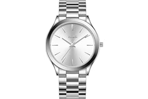 BUREI Men Watches Fashion Analog Stainless Steel Quartz Waterproof Watches,Gift for Men.