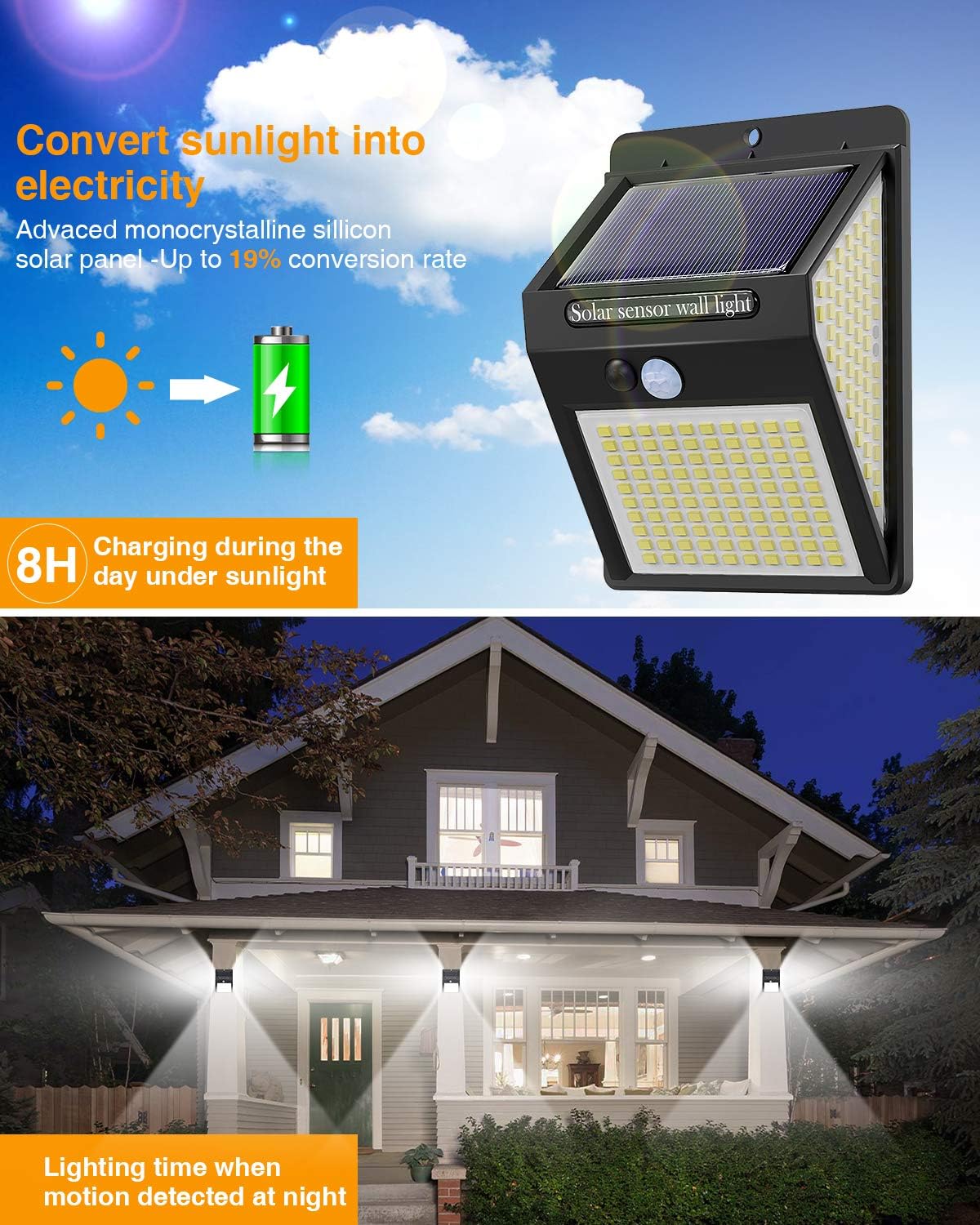 solar lights outdoor on Wall Lights Solar Lights Outdoor Litogo 220 Led Solar Motion Sensor Light Outdoor Ip65 Waterproof 3 Modes Solar Fence Lights Solar Security Lights Flood Light For Garden Patio Yard Deck Garage Fence Pool