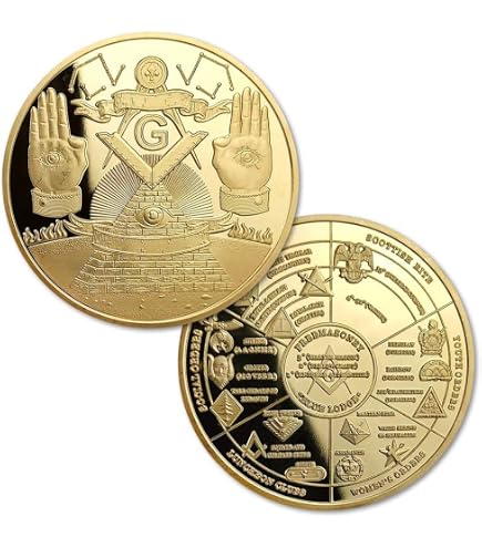 Masonc Knghts Templar Antque Gold Commemoratve Con n Gft