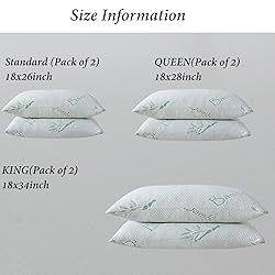 HOXXME Shredded Memory Foam Pillows for