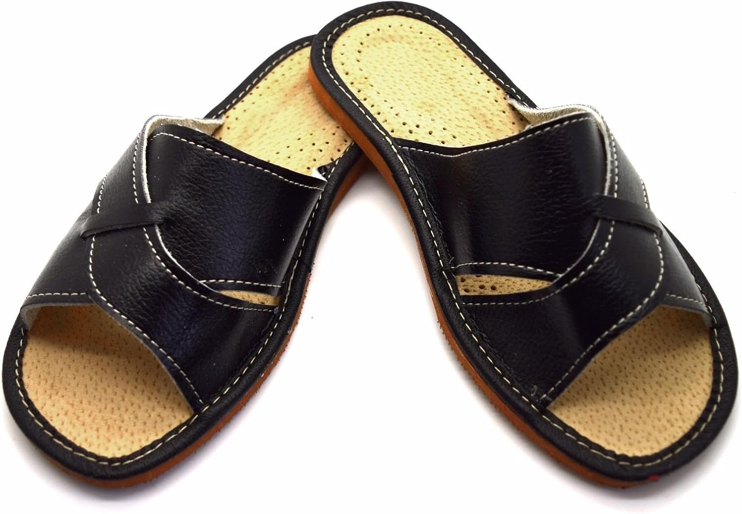 leather mule slippers womens