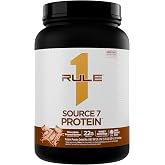 Rule 1 Proteins Source 7 Protein, Chocolate Peanut Butter, 20 Servings | Decadent Flavor, Velvety Smooth Texture, 22g Anytime Protein, and 10g Naturally Occurring EAAs from 7 Premium Sources