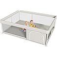 Hiaksedt Large Baby Playpen 65x50 Inch, PlayPen for Babies and Toddlers, Sturdy Safety Play Yard for Indoor & Outdoor with Zipper Gate